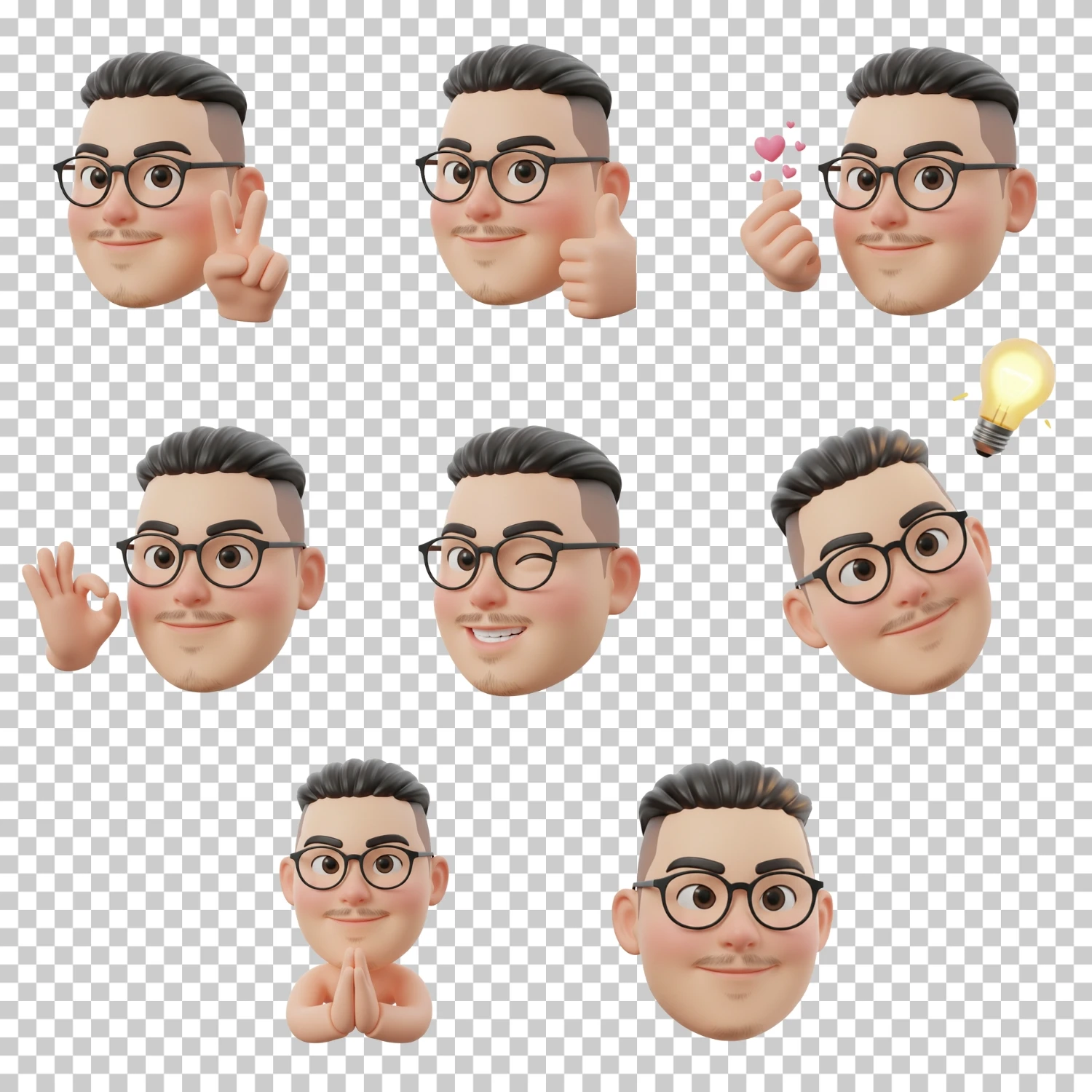 ชุดสติกเกอร์ไลน์ 3D Avatar คาแรคเตอร์ฟิลลิปส์ (Philips) สำหรับใช้สื่อสารธุรกิจและการตลาดออนไลน์